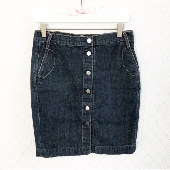 J. Crew Dresses & Skirts - J Crew Button Denim Skirt SZ 4